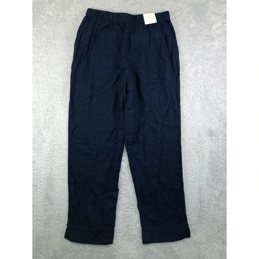 Banana Republic Pants Women S (28x27) Blue NWT Linen Blend Tapered Ankle